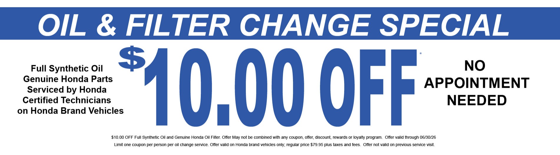 Oil & Filter Change Special